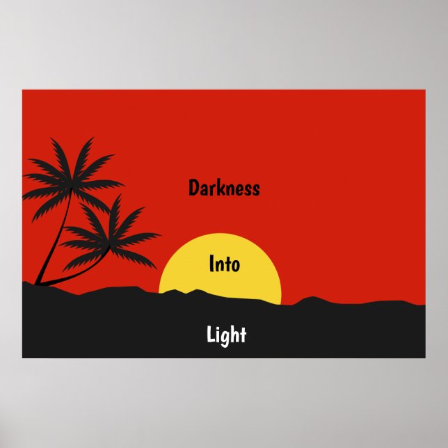 Dunkelheit in Lichtplakat Poster (Vorne)