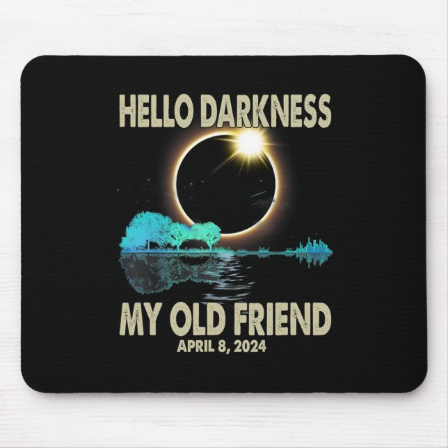 Dunkelheit mein Freund Funny Solar Eclipse 2024 Ap Mousepad (Vorne)