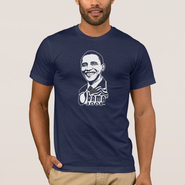 Dunkelheits-Shirt Obama-Porträt-2008 T-Shirt (Vorderseite)