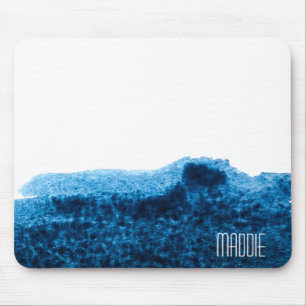 Dunkelmarineblau minimale Wasserfarbe Mousepad