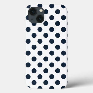 Dunkelmarineblau Polka dots Case-Mate iPhone Gehäu Hülle