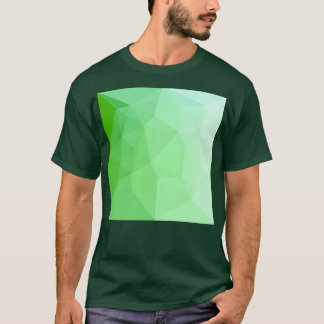 Dunkelmeergrüner Abstrakter Polygonhintergrund T-Shirt