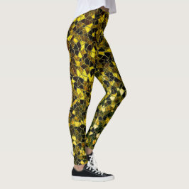 Dunkelocher und gelbes Mosaik, Option Line Splitti Leggings