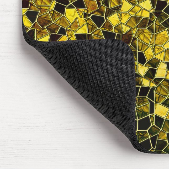 Dunkelocher und gelbes Mosaik, Option Line Splitti Mousepad (Ecke)
