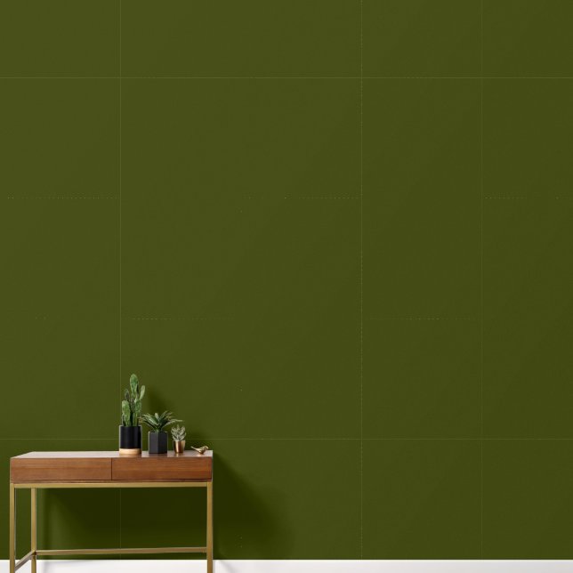 Dunkelolivengrün, solide Farbe Tapete (Hausflur)