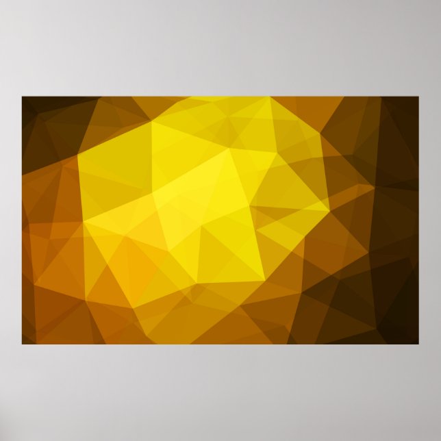Dunkelorange polygonal. Eine komplett neue Farbtön Poster (Vorne)