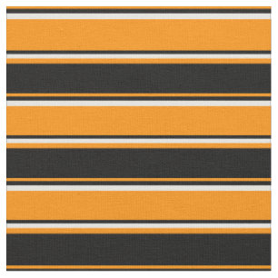 Dunkelorange, schwarze und weiße farbige Streifen Stoff