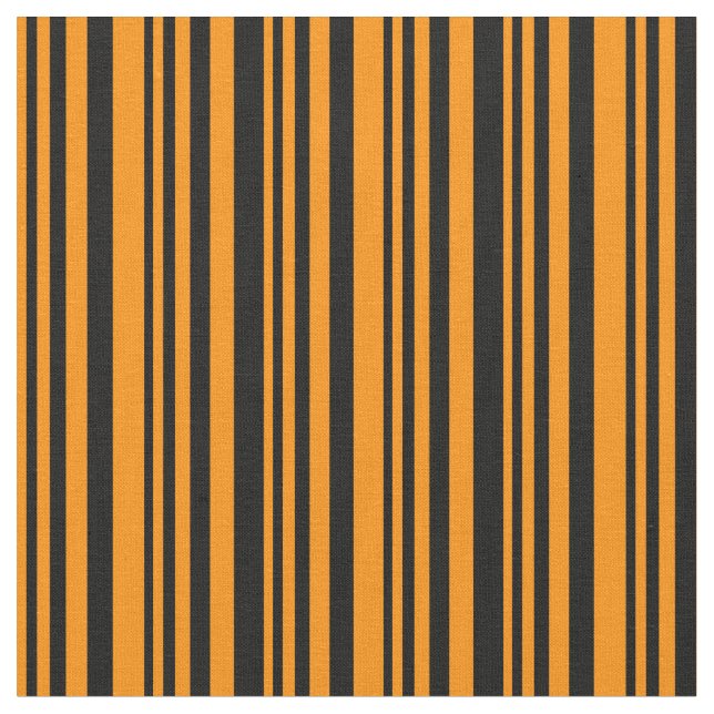 Dunkelorange und schwarz gefärbtes, Linse/Streifen Stoff (Nahaufnahme)