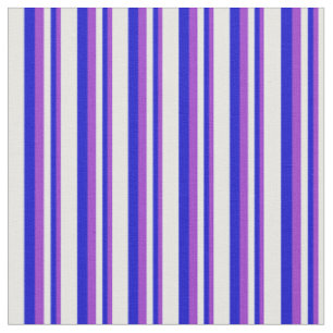 Dunkelorchid, Blau und Minzcremestreifen Stoff