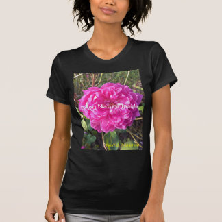 Dunkelrosa Blume T - Shirt