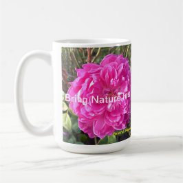 Dunkelrosa Blume Tasse