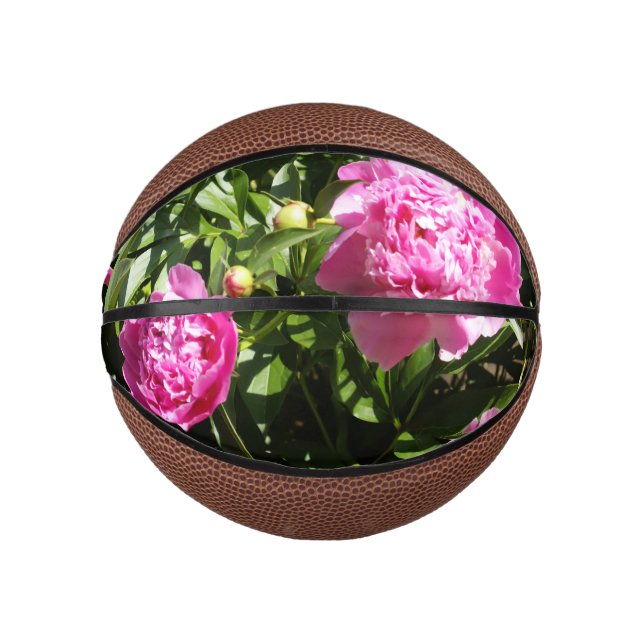 Dunkelrosa Erdnüsse Mini Basketball (Vorderseite)