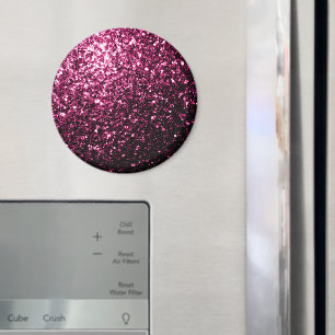 Dunkelrosa falscher glänzender Glitter funkelt Magnet