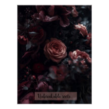 Dunkelrosa florales inspirierendes glänzendes Post