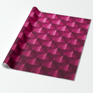 Dunkelrosa Geometrisches Gitter Carbon-Faser Hinte Geschenkpapier