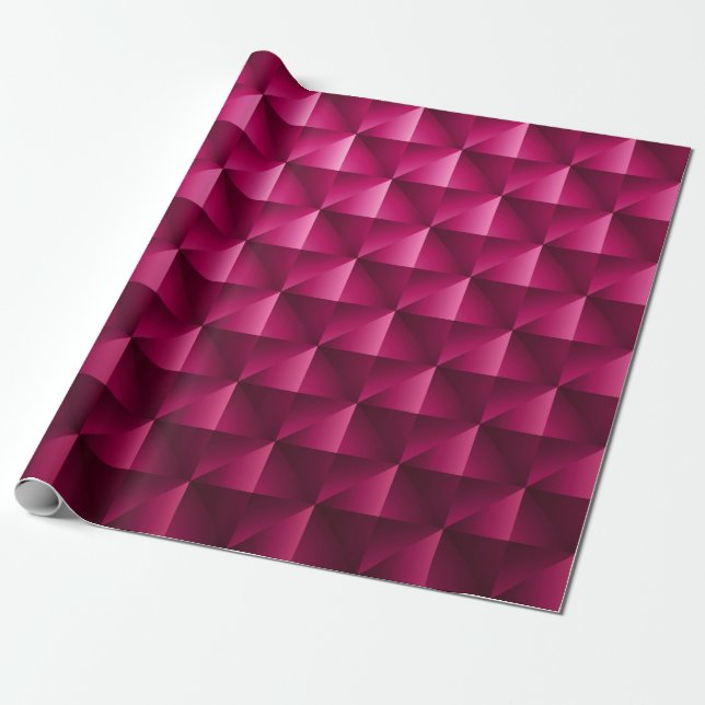 Dunkelrosa Geometrisches Gitter Carbon-Faser Hinte Geschenkpapier (Ungerollt)