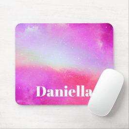 Dunkelrosa Holografischer Himmel mit Individuelle  Mousepad