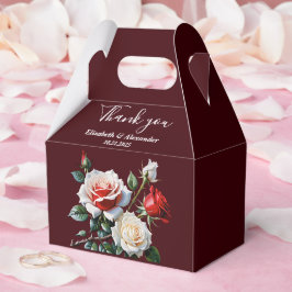 Dunkelrosa Hübsche rote Rosen Blumenhochzeit Geschenkschachtel