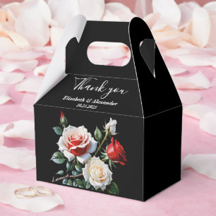 Dunkelrosa Hübsche rote Rosen Blumenhochzeit Geschenkschachtel