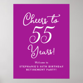 Dunkelrosa jubelt auf 55 Jahre Party für das Ruhes Poster