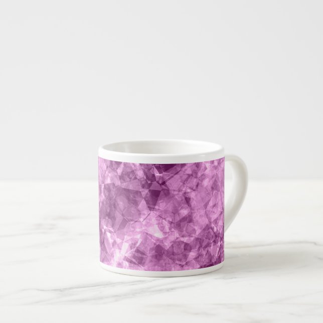 Dunkelrosa Krummlinge Espressotasse (Vorderseite Rechts)