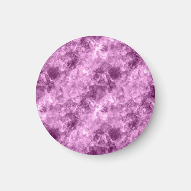 Dunkelrosa Krummlinge Magnet (Vorne)