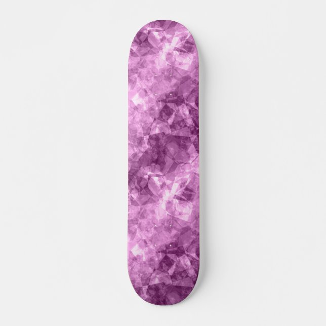 Dunkelrosa Krummlinge Skateboard (Vorne)