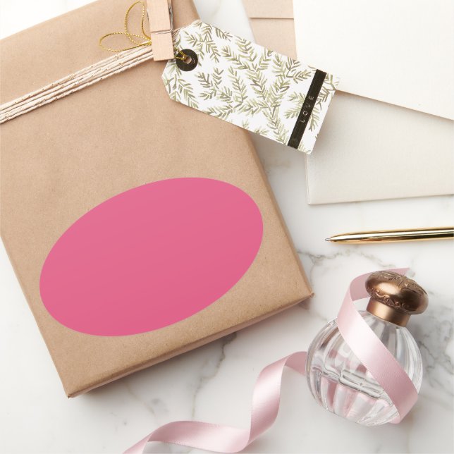 Dunkelrosa Ovaler Aufkleber (Schenken)