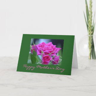 Dunkelrosa Roses glücklicher Muttertag Karte