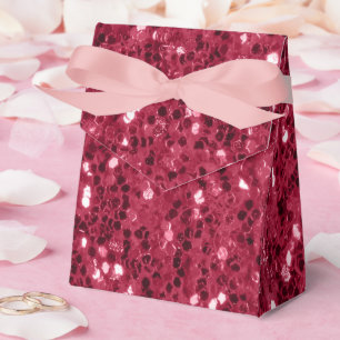 Dunkelrosa rote Magenta Imitate Glitzern Glitzer Geschenkschachtel