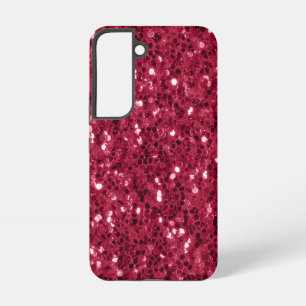 Dunkelrosa rotes Magenta-falsches Funkeln Glitter Samsung Galaxy Hülle