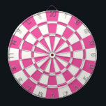 dunkelrosa und weiß dartscheibe<br><div class="desc">Dunkelrosa und weiße Tafel</div>