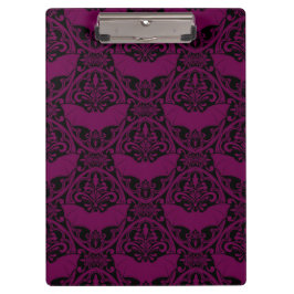 Dunkelrosa Vampire Bat Muster Gothic Klemmbrett