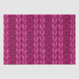 Dunkelrosa Winter Knittermuster Seidenpapier