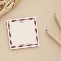 Dunkelrot & Aus Weiß Mit Monogramm