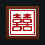 Dunkelrot Doppelglücklich - Platz Geschenkbox<br><div class="desc">Das Double Happiness Symbol ist ein chinesisches Piktogramm,  das ein glückliches Paar darstellt,  das die Hände hält. Sie werden das überall auf einer chinesischen Hochzeit sehen,  aber vielleicht möchten Sie ein neues Kind feiern oder einfach nur Ihre Liebe zeigen!</div>