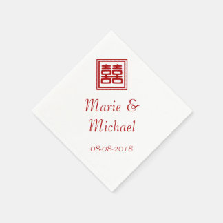 Dunkelrot Doppelglücklich - Platz Serviette