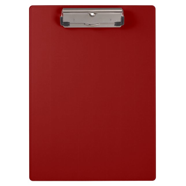 Dunkelrot (feste Farbe) Klemmbrett (Vorderseite)