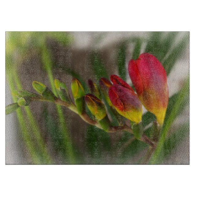 Dunkelrot-Freesie Schneidebrett (Vorderseite)