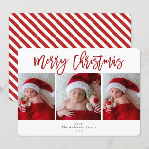 Dunkelrot Frohe Weihnachtsfeiertag 3 Fotos Foto Einladung