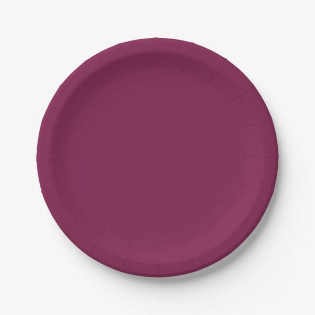 Dunkelrot/Maroon-Papierplatte Pappteller (Vorderseite)