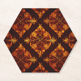 Dunkelrot und Goldpapier-Untersetzer Untersetzer