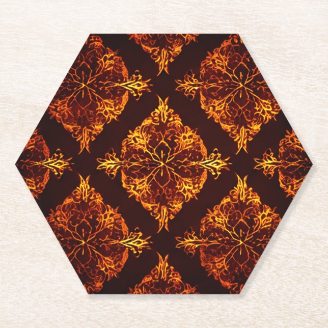 Dunkelrot und Goldpapier-Untersetzer Untersetzer (Vorderseite)