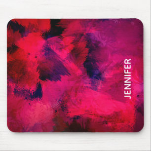Dunkelrot und Lila kühl und modern Abstrakt Mousepad