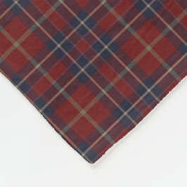 Dunkelrot und Navy Blau Rustikal Kariert Fleecedecke