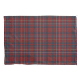 Dunkelrot und Navy Blau Rustikal Kariert Kissenbezug