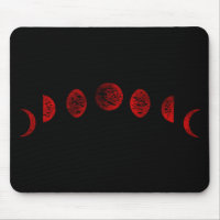 Dunkelrot und schwarzer Mond Phases Gothic