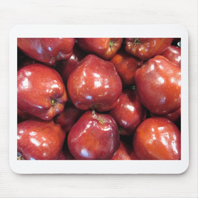 Dunkelrote Äpfel Mousepad (Vorne)