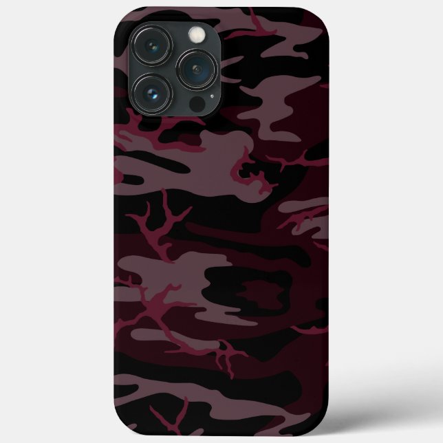 Dunkelrote Camouflage Case-Mate iPhone Hülle (Rückseite)