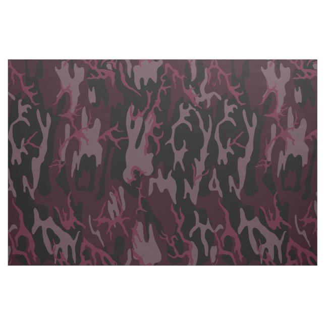 Dunkelrote Camouflage Stoff (Fat Quarter (45,7 x 55,9 cm))